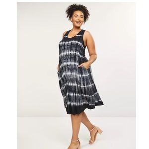 Lane Bryant Crochet Back tye dye dress size 18/20